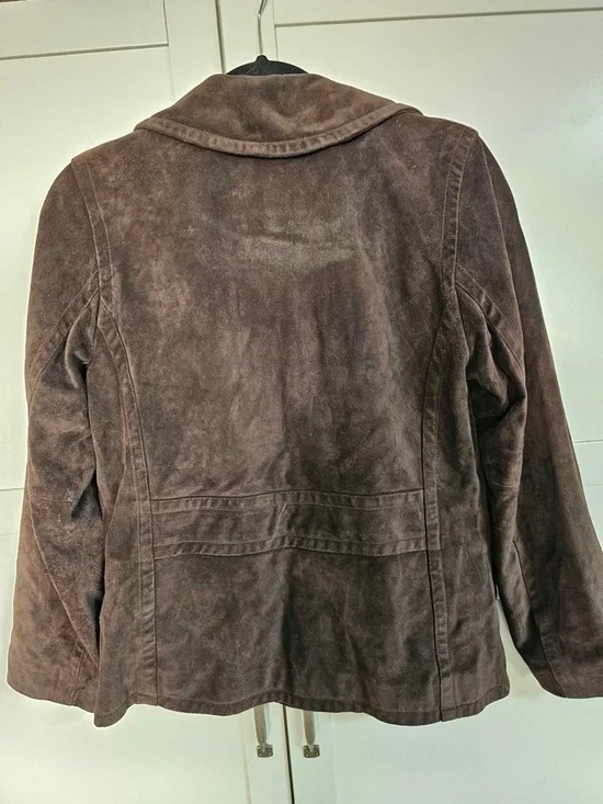 Coach Vintage Suede Leather Jacket Brown Button Front Women’s XS Lined STUNNING - Picture 6 of 10
